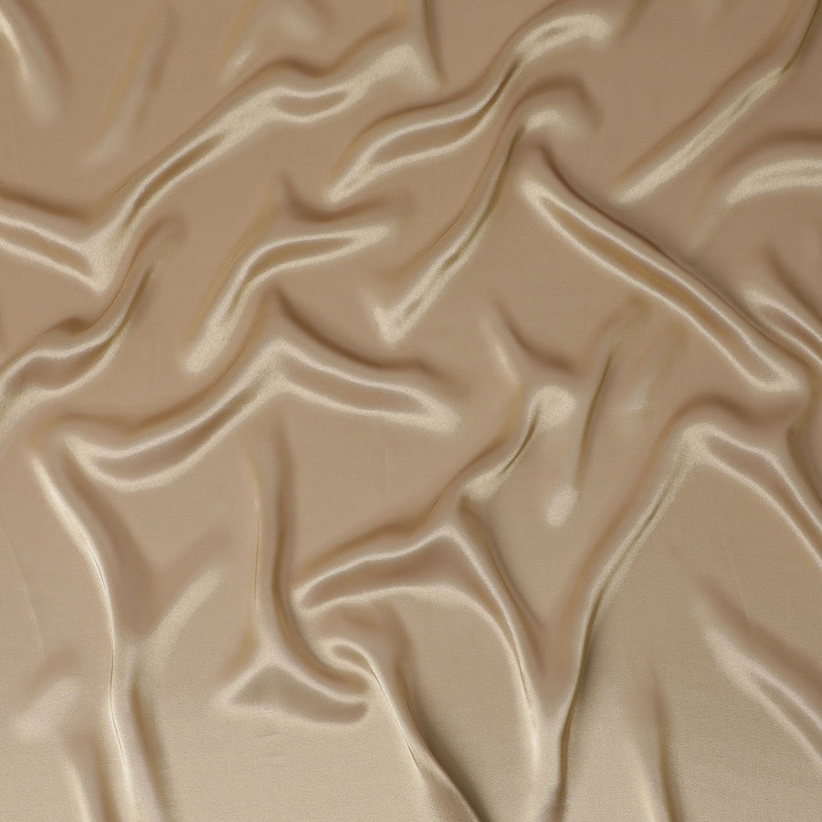 Golden Brown French Silk Lame Fabric - 110cm Width, Luxurious Metallic Sheen-D18427