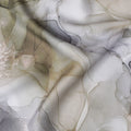 Ethereal Marble Swirl Modal Satin Fabric - 110cm Wide, Luxurious Textile from India-D18523 Regal Fabrics