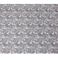 Serene Meadow Floral Modal Satin Fabric - 110cm Wide, Soft Gray Botanical Print from India-D18527 Regal Fabrics