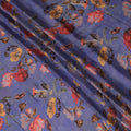 Regal Blossom Modal Satin Fabric - 110cm Wide, Bold Floral Elegance from India-D18529
