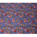 Regal Blossom Modal Satin Fabric - 110cm Wide, Bold Floral Elegance from India-D18529