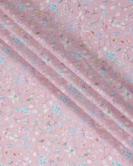 Whimsical Springtime Cotton Voile Fabric - 110cm Wide, Delicate Floral Print from India-D18530 Regal Fabrics