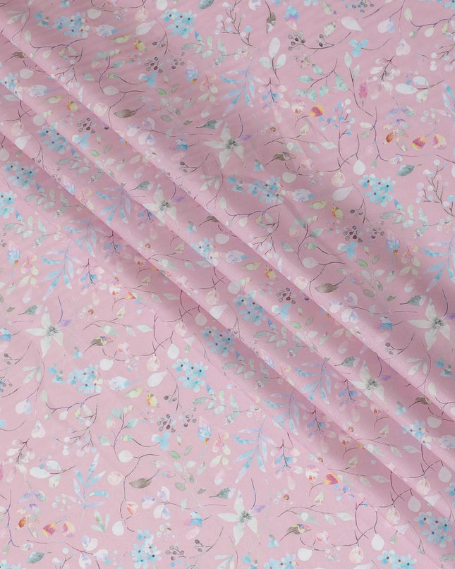 Whimsical Springtime Cotton Voile Fabric - 110cm Wide, Delicate Floral Print from India-D18530 Regal Fabrics