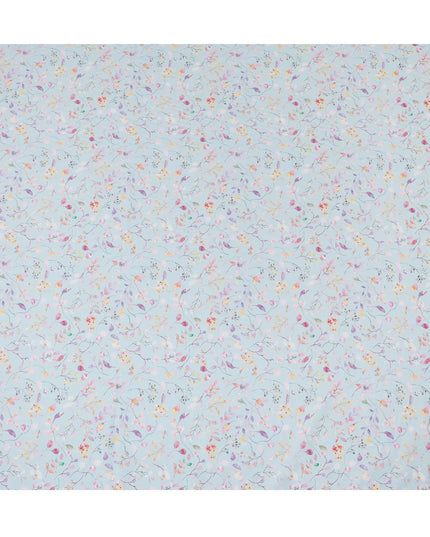 Spring Whisper Cotton Voile Fabric - 110cm Wide, Pastel Botanical Print from India-D18532 Regal Fabrics