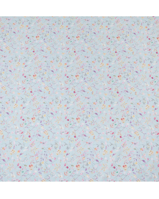 Spring Whisper Cotton Voile Fabric - 110cm Wide, Pastel Botanical Print from India-D18532 Regal Fabrics