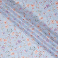 Dreamy Sky Cotton Voile Fabric - 110cm Wide, Pastel Floral Print from India-D18536