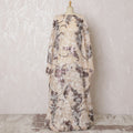 Blossoming Champagne Silk Chiffon Somali dirac Fabric with Metallic Lurex - 140cm x 3.5 Mtrs-D18500 Regal Fabrics
