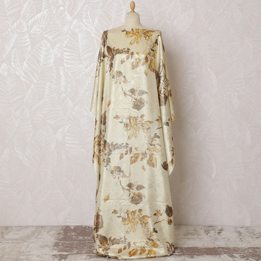 قماش ديراك صومالي حرير شيفون من جولدن هارفست مع لمسات معدنية - 140 سم × 3.5 متر -D18502