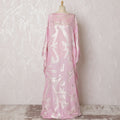 Pink Whisper Silk Chiffon Somali dirac Fabric with Lurex Accents - 140cm x 3.5 Mtrs-D18508