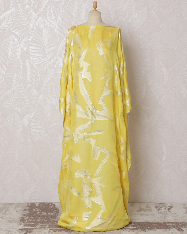 قماش سيتروس جليم حرير شيفون صومالي ديراك مع لوريكس فضي - 140 سم × 3.5 متر -D18512