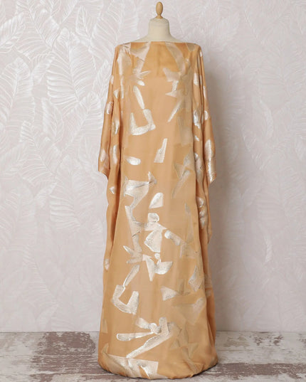 Golden Sand Silk Chiffon Somali dirac Fabric with Glistening Lurex - 140cm x 3.5 Mtrs-D18513 Regal Fabrics