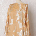 Golden Sand Silk Chiffon Somali dirac Fabric with Glistening Lurex - 140cm x 3.5 Mtrs-D18513 Regal Fabrics
