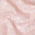 Lemonade pink cotton voile fabric with gold foil and jacquard in abstract design-D15752 Regal Fabrics