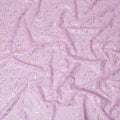 Lilac purple voile fabric with gold foil and jacquard in abstract design-D15754
