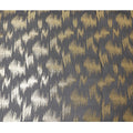 Black Premium pure French (Fransawi) silk chiffon fabric with gold metallic lurex in abstract design-D16284