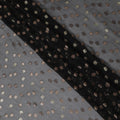 Black Premium pure French (Fransawi) silk chiffon fabric with gold and copper metallic lurex in geometric design-D16441 Regal Fabrics