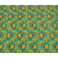 Paris green Premium pure silk crepe fabric with multicolor print in floral design-D16690