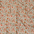 Cream Premium pure silk crepe fabric with multicolor print in floral design-D16706 Regal Fabrics