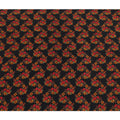 Black Premium pure silk crepe fabric with multicolor print in floral design-D16708