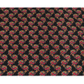 Black Premium pure silk crepe fabric with multicolor print in floral design-D16710