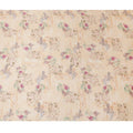 قماش أورجانزا صناعي بلون الخوخ الفاتح مع طباعة متعددة الألوان بتصميم زهور-D16744
