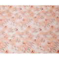 Peach synthetic organza fabric with multicolor print in floral design-D16753 Regal Fabrics