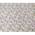 Cream synthetic organza fabric with multicolor print in floral design-D16760 Regal Fabrics