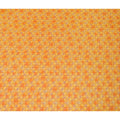 Light orange Premium pure silk chiffon fabric with multicolor print in floral design-D16994