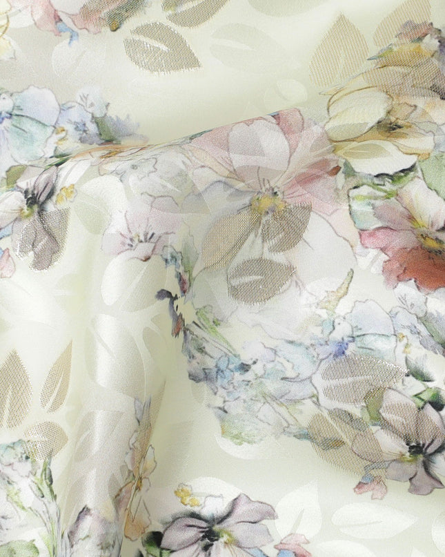 قماش ساتان حرير نقي معدني باللون الأخضر النعناعي: أناقة راقية - D17611