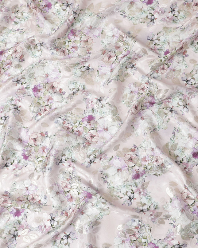 Blush Blossom Pink Pure Silk Satin Fabric: A Touch of Spring - D17612