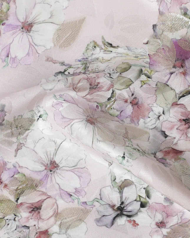 Blush Blossom Pink Pure Silk Satin Fabric: A Touch of Spring - D17612