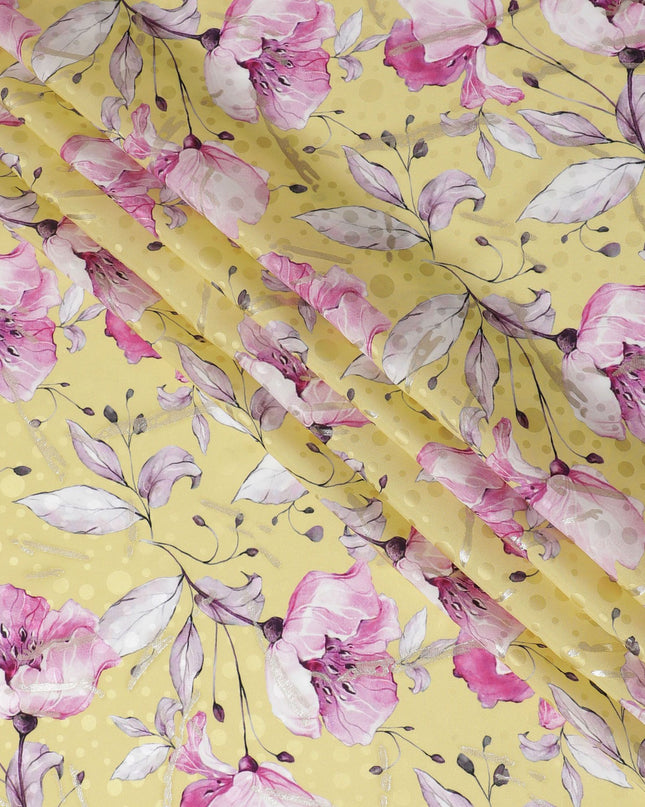 قماش الساتان الحريري الخالص ذو البتلة الذهبية: أناقة مشعة - D17613