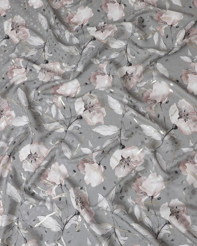 قماش الساتان الحريري الخالص باللون الفضي: التطور المعاصر - D17615