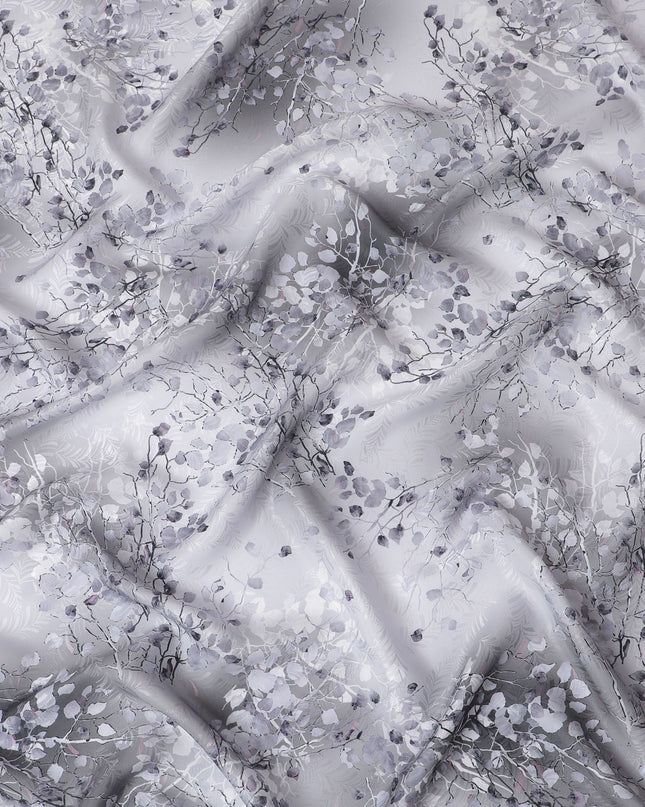 ساتان حرير جاكار فضي ضبابي: أناقة منسوجة من كوريا الجنوبية - D17619