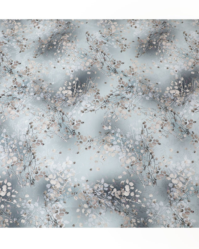 ساتان حرير جاكار بلون أزرق مخضر محيطي: صناعة يدوية كورية جنوبية - D17620