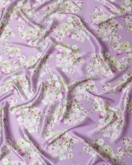 Lavender Whisper Satin Fabric: A Gentle Embrace - D17628