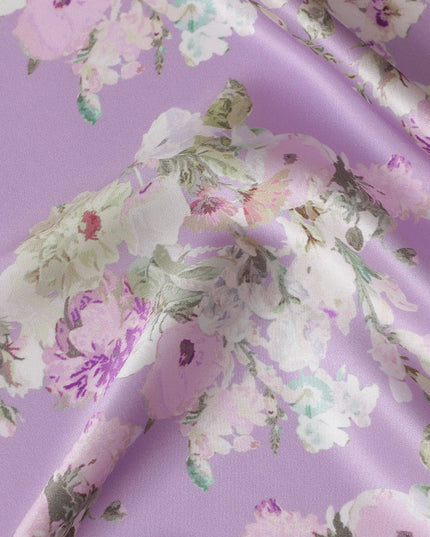 Lavender Whisper Satin Fabric: A Gentle Embrace - D17628