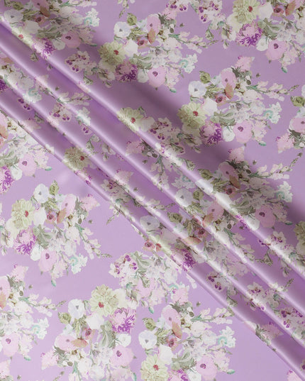 Lavender Whisper Satin Fabric: A Gentle Embrace - D17628