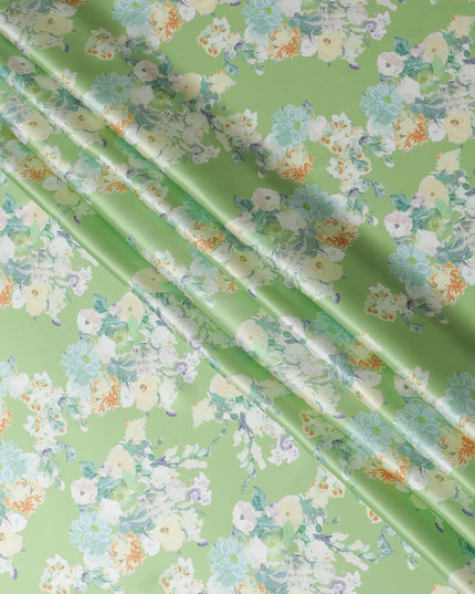 قماش الساتان الأخضر المريمية: منظور جديد - D17629