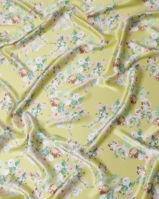 قماش الساتان الأصفر الليموني: إطلاق العنان للحيوية - D17630