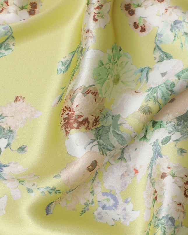 قماش الساتان الأصفر الليموني: إطلاق العنان للحيوية - D17630