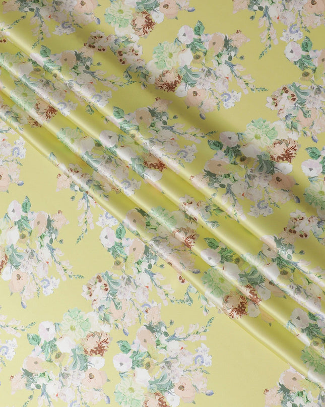 قماش الساتان الأصفر الليموني: إطلاق العنان للحيوية - D17630