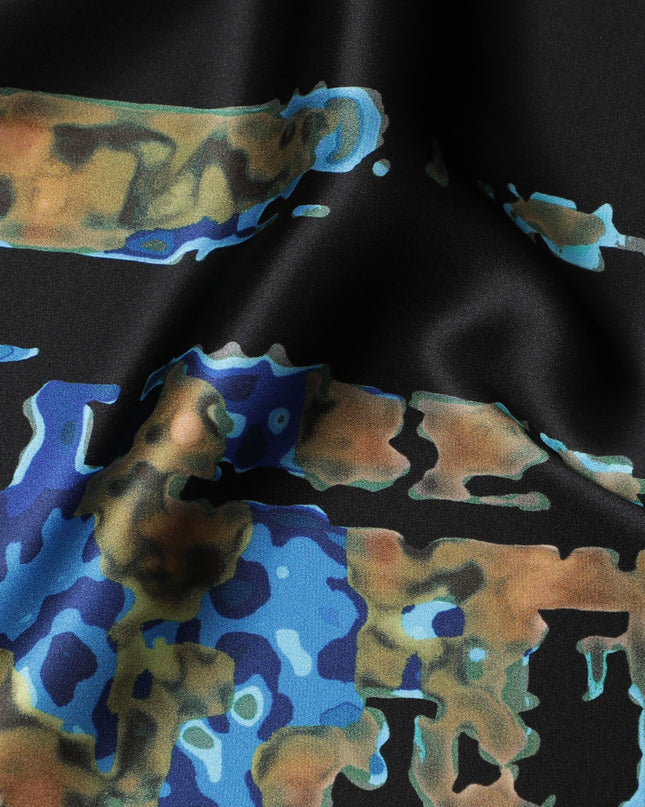 Black Satin Fabric: Bold and Beautiful - D17631