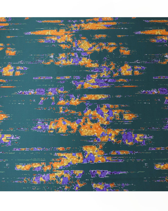 قماش ساتان أخضر بترولي: العمق يلتقي بالتصميم - D17632