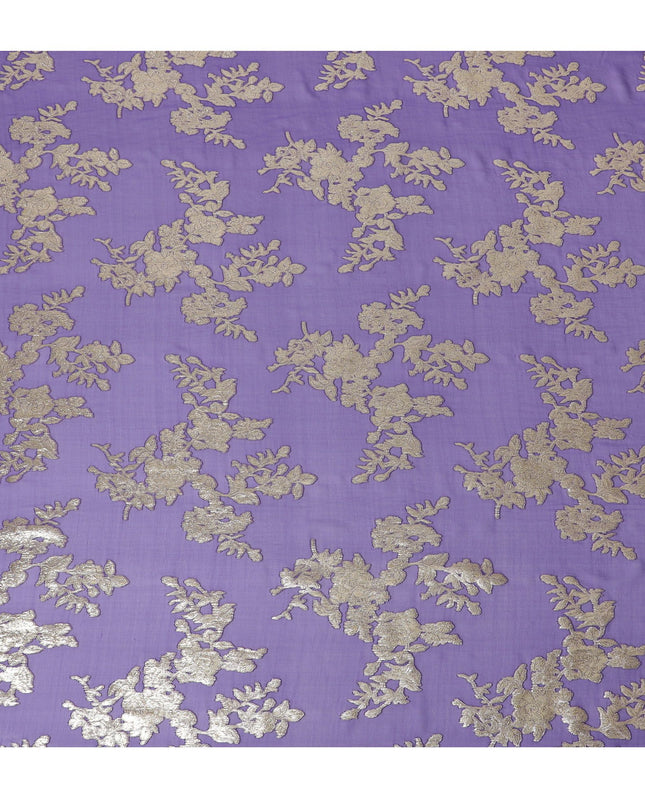 قماش شيفون حريري أرجواني وذهبي لامع، عرض 140 سم - صنع في كوريا الجنوبية-D17780