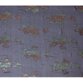 Embroidered Gunmetal Grey Silk Chiffon with Paisley Accents, 140cm - South Korean Elegance-D17787 Regal Fabrics