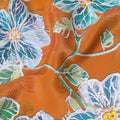 Autumn Spice Floral Viscose Crepe Fabric - 110cm Wide - Warm Tones for Cozy Fashion - Buy Online-D18226