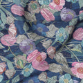 Midnight Garden Viscose Crepe Fabric - 110cm Wide - Enchanting Florals for Evening Wear - Buy Online-D18228 Regal Fabrics