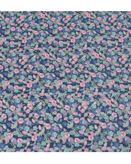 Midnight Garden Viscose Crepe Fabric - 110cm Wide - Enchanting Florals for Evening Wear - Buy Online-D18228 Regal Fabrics
