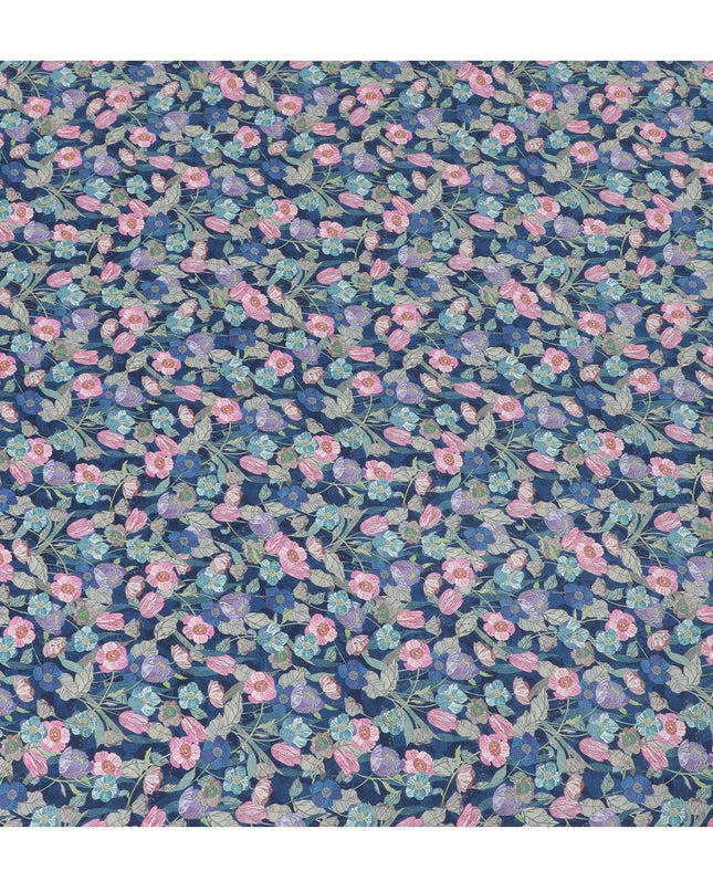 Midnight Garden Viscose Crepe Fabric - 110cm Wide - Enchanting Florals for Evening Wear - Buy Online-D18228 Regal Fabrics
